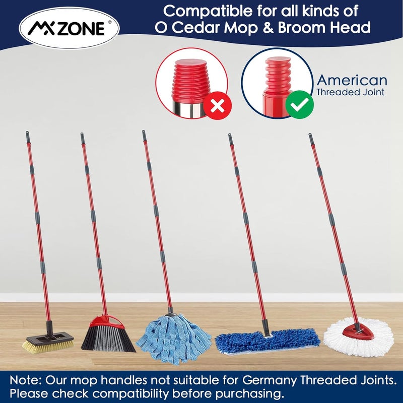 MXZONE Spin Mop Handle Replacement Compatible with O Cedar Spin Mop and Bucket, 4-Section 29" to 56" Rotatable Mop Replace Handle, Mop Stick for Floor Cleaning (Mop Head & Base not Include) - Image 3